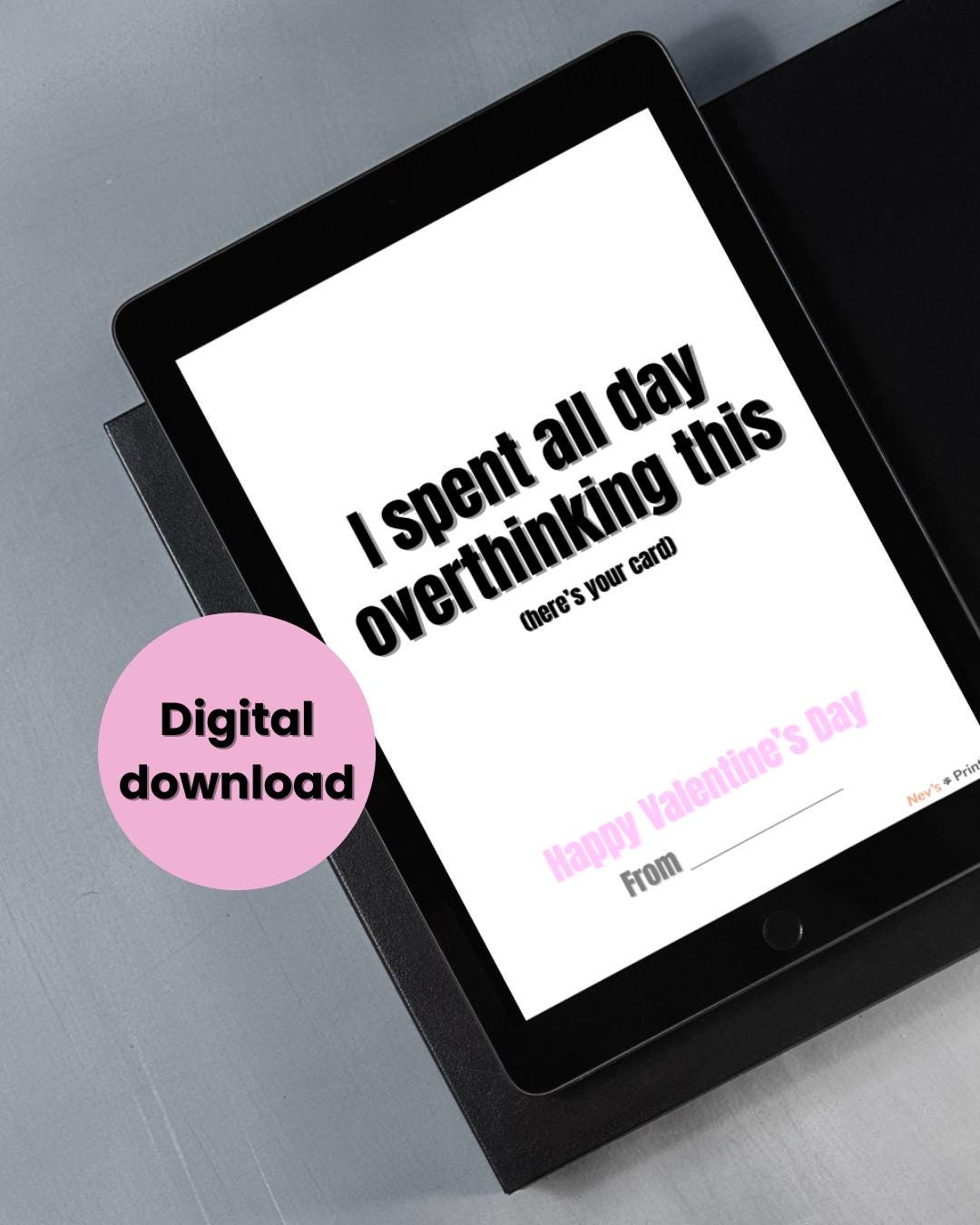 Overthinking Card Funny Valentine Card | Overthinking Printable (digital Download) - Etsy