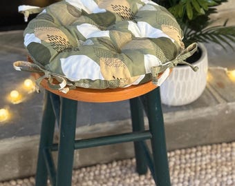 Barstool Cushion Seat Pad with Ties Kitchen Bar Stools Cushions Round Barstool Cushions Bar Seating Decor Coffee Shop Owner Gift