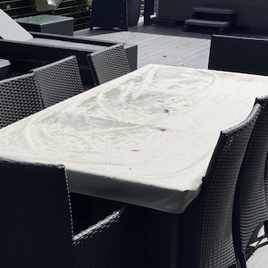 Outdoor Furniture Cover Waterproof Rectangular Tabletop Cover Custom Size Gift for Patio Dining Setup Garden Parties Covers for Outdoors