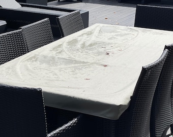 屋外パティオカバー 防水長方形テーブルトップカバー カスタムサイズ パティオダイニングセットアップ ガーデンパーティー用ギフト 屋外用カバー