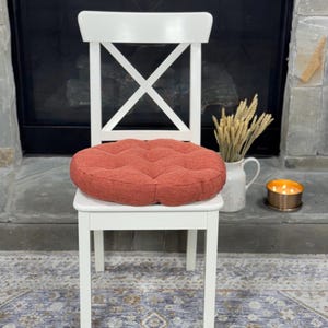 Chair Pads Round Chair Cushion Recycled Fabric Seat Pad for Kitchen Kids Room Chair Pads Custom Cushion Gift for Meditation Seat Cushions