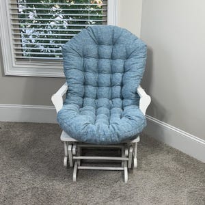 Rocking Chair Cushion for Rattan Chair Soft Tufted Seat Pad with Ties Cozy Nursery Grandmothers Gift Soft Chair Cushion Gift for Mom