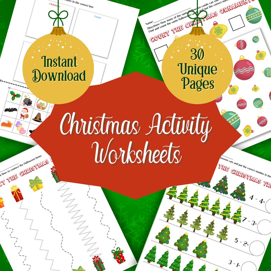 30 Christmas Activity Printable | Christmas Coloring | Activity ...