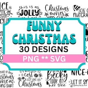 Funny Christmas SVG Bundle, Christmas sign svg , Merry Christmas svg, Christmas Ornaments Svg, Winter svg, Xmas svg, Santa svg
