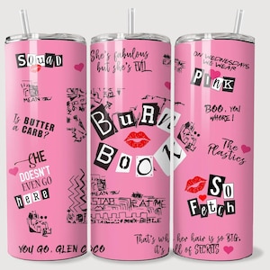 Burn Book 20oz Tumbler, Personalized Mean Girls Item, Mean Girls Merch, Travel Mug, Gift For Her, Girl Birthday Party, Girl Pink Party Favor