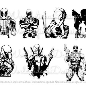 PNG SVG Deadpool,deadpool svg clip art,avengers Svg, Superhero,Deadpool Svg Bundle / Sillhouette Clipart / Digital Vector
