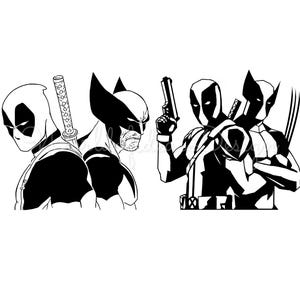 Superhero SVG Pack: Deadpool & Wolverine Cut Files, Deadpool and Wolverine svg, Deadpool svg, Wolverine