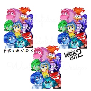 Inside Out 2 Friends Svg, Inside Out Svg, Inside Out Characters, It&#39;s Okay To Feel All The Feels Png, Joy Sadness Fear Anxiety,Inside Out 2