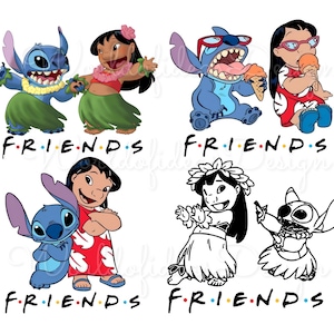 Lilo und Stitch SVG-Bundle für Cricut und Sublimation, Stitch Cut-Dateien, Stitch Clipart, Schrift-Bundle, PNG Lilo Pelekai und Stitch Embroidery