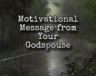 Pode incluir: Imagem com o texto "Motivational Message from Your Godspouse" em branco, contra um fundo desfocado e escuro de uma estrada chuvosa. O tom geral é sombrio e reflexivo, com foco na orientação espiritual.