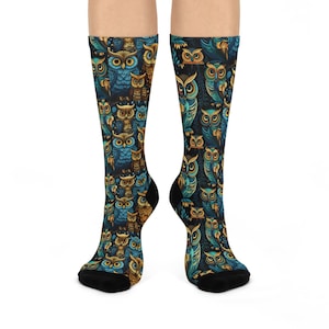 Owl Socks, Bird Socks, Animal Socks