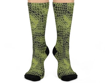 LYF STILE Calzini divertenti con coccodrillo che mangiano gambe, in