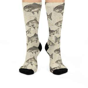 Gepolsterte Crew-Socken für Angler, perfektes Geschenk für Fischer, Outdoor-Liebhaber, Catch of the Day-Socken, gemütliche Socken zum Entspannen