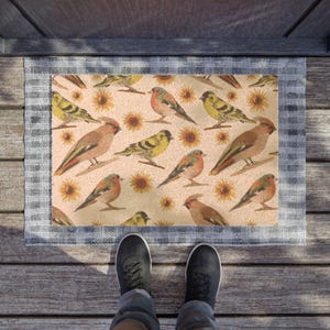 Deurmat geassorteerde vogels, deurmat vogelthema