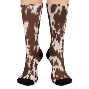 Kuh-Print gepolsterte Crew Socken