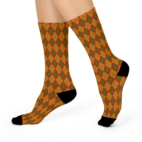 orange argyle dress socks Tan Argyle Women's Socks