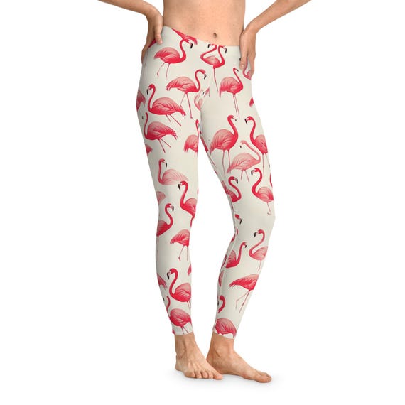 Flamingo Leggings Flamingo Yoga Pants Etsy