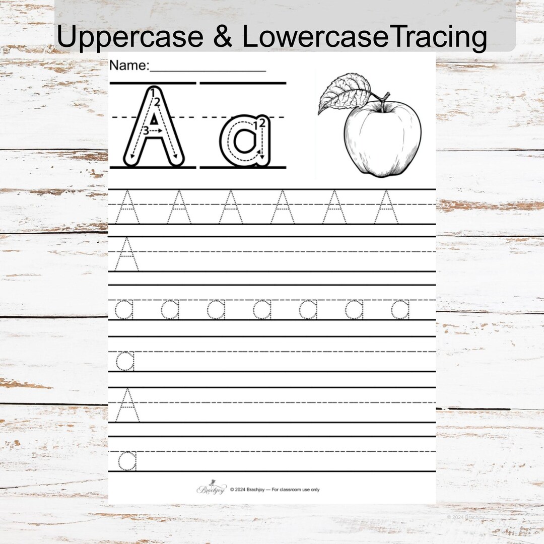 Alphabet Handwriting Worksheets A–Z | Tracing Uppercase & Lowercase ...