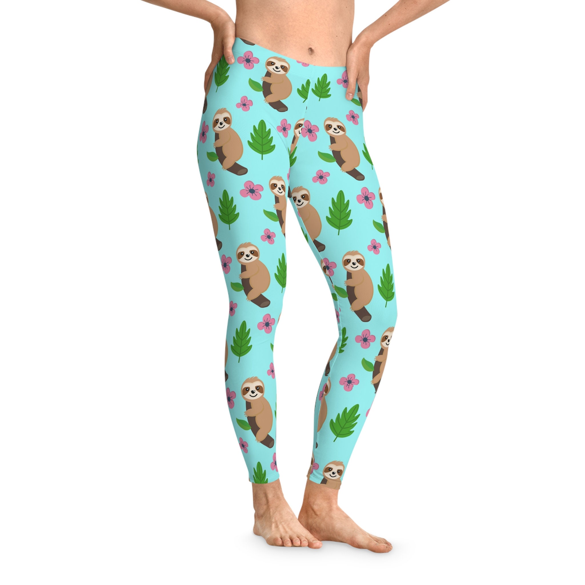 Discover Sloth Stretchy Leggings, Sloth Yoga Pants