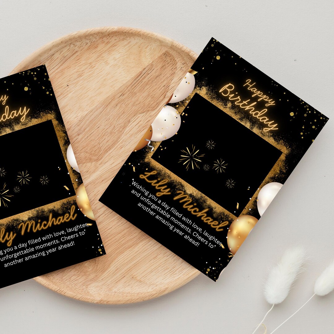 Elegant Birthday Card for Family With Gold Foil Accents - Etsy