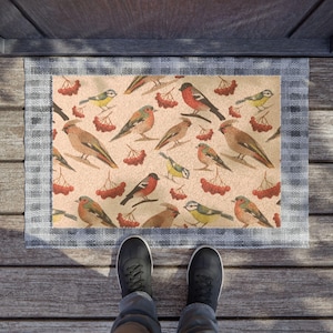 Deurmat geassorteerde vogels, deurmat herfstvogel