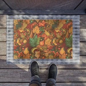Kleurrijke herfstdeurmat