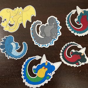 Chibi Godzilla-stickers (verschillende ontwerp- en pakketopties!)