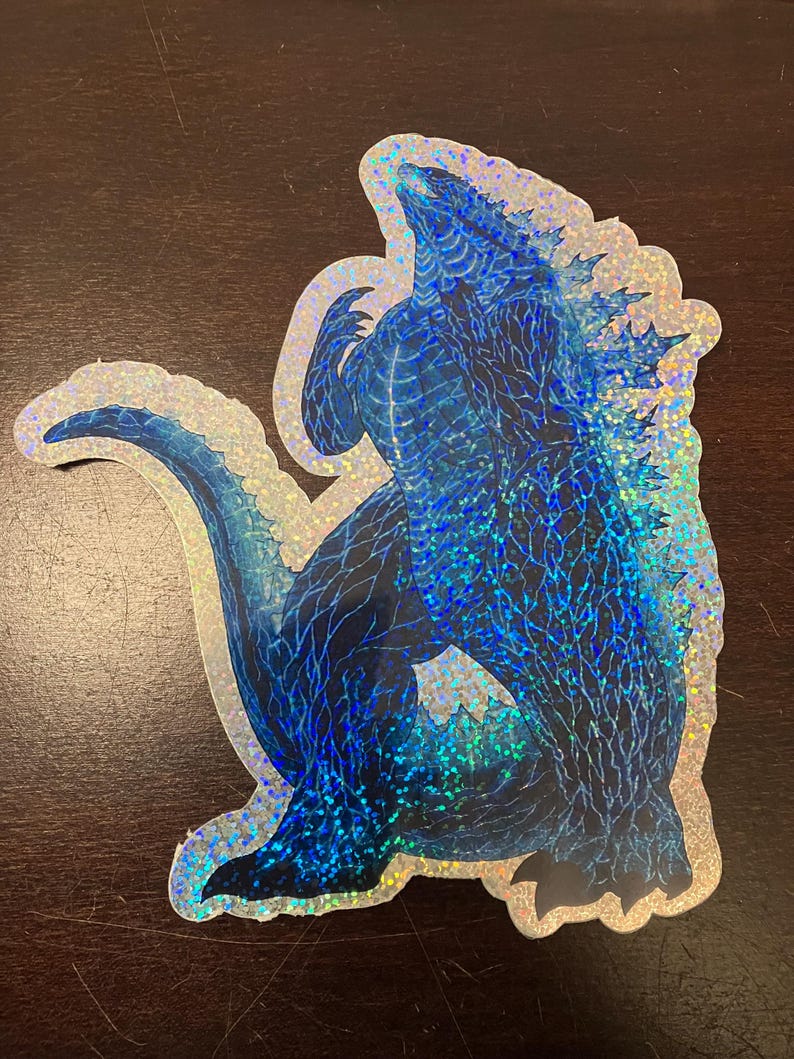 Supercharged Godzilla Sticker (matte/holographic and Large/small ...