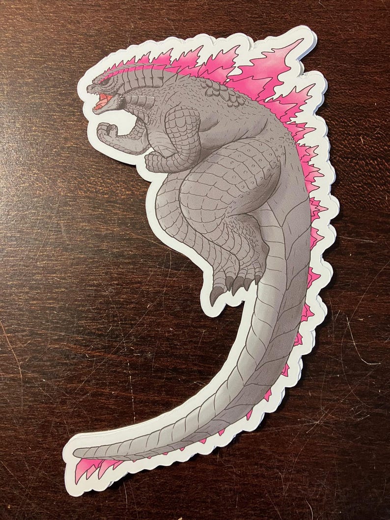 Evolved Godzilla Sticker (holographic/vinyl, Large and Small Options ...
