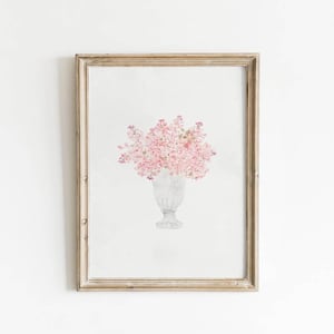 Roze bloemen coquette afdrukbare muurkunst, vrouwelijk girly kinderkamerdecor schattig preppy esthetische slaapzaal print zachtroze pastel digitale download