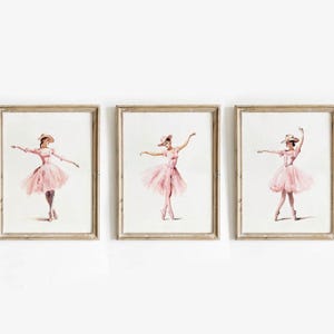 Zestaw 3 wydruków Ballerina Cowgirl, sztuka ścienna w stylu western, różowy nadruk w stylu vintage, dziewczęca estetyka, retro do pobrania, kokietka do pobrania, - #0023S1AV
