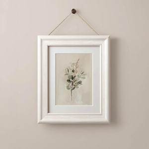 Eucalyptus stems digital print for kitchen — modern farmhouse vibe with subtle pastel hues and delicate grasses.