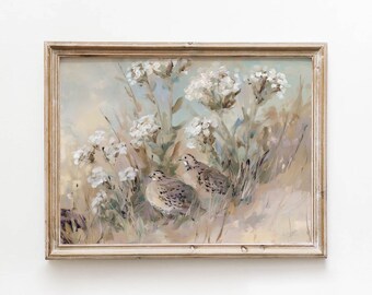 ヴィンテージフローラルな女性の肖像画油絵、クラシックなヨーロッパの