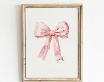 Różowa, elegancka sztuka ścienna, dekoracja pokoju nastolatka, plakat w stylu preppy, wystrój mieszkania studenckiego, estetyczny wystrój pokoju, niebieska sztuka ścienna, wydruk, wystrój akademika