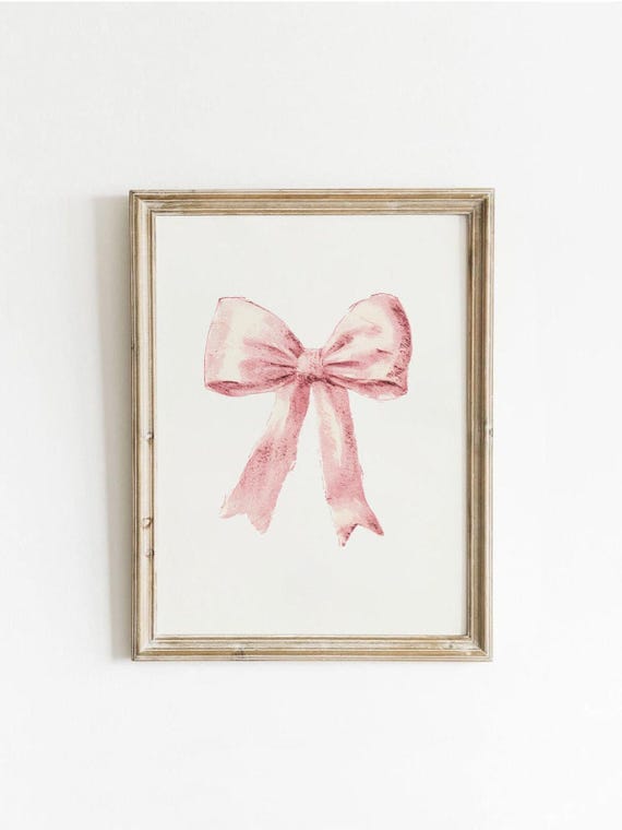 pink preppy aesthetic wall art teen room decor preppy poster, college apartment decor aesthetic room decor blue wall art print dorm decor