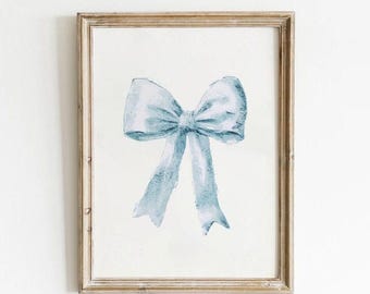Niebieski nadruk kokardki, sztuka preppy, malowanie kokardki, nadruki w akademiku, estetyczny niebieski nadruk, białe plakaty retro, nadruki w akademiku, niebieski, dziewczęcy, western