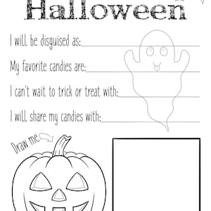 Printable Halloween activity for kids