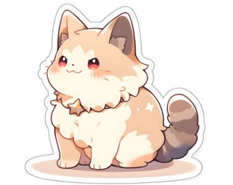 Cat Sticker Cute Sticker Kitty Sticker Cat Stickers Cat Gift