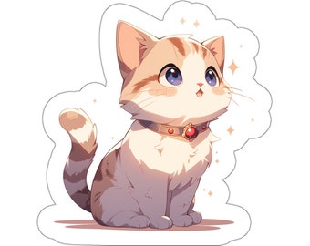 Pegatina de gato, pegatina bonita, pegatina de gatito, pegatinas de gato, regalo de gato