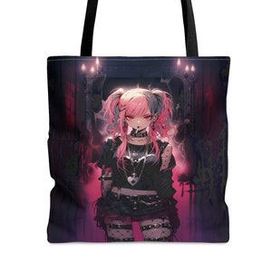 Anime Tragetasche Goth Tragetasche Kawaii Tragetasche Manga Tragetasche Punk Mädchen Tragetasche Waifu Tragetasche Anime Art Tragetasche Japanische Tragetasche Geschenk