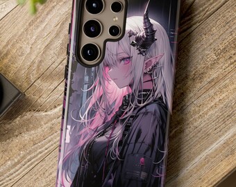 Anime Android Phone Case - Kawaii Waifu Aesthetic | Anime Tough Case for Android Models Samsung s24 Ultra Google Pixel 8 Pro and More