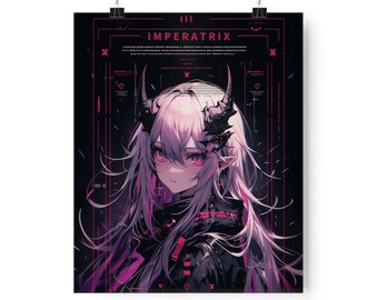 Anime art poster anime art print anime waifu poster demon girl art print Japanese art poster manga poster art print anime home decor wall
