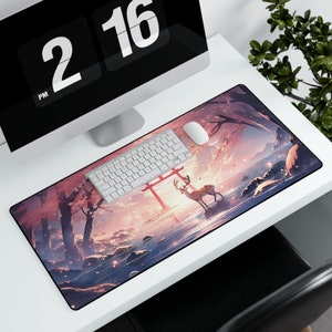 Anime Desk Mat Japanese Gaming Mat Anime Art Desk Mat Japan Gaming Mat Manga Desk Mat Sakura Gaming Mat Sakura Desk Mat Anime Gaming Mat