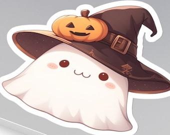 Halloween Sticker Cute Halloween Sticker Halloween Decor Ghost Sticker - Cute Halloween Ghost Sticker