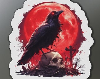 カラスマグネット カラスアート レイヴンマグネット ハロウィンマグネット ゴシックマグネット ホラーマグネット ゴスマグネット スカルマグネット ゴシックギフト - レイヴンマグネット