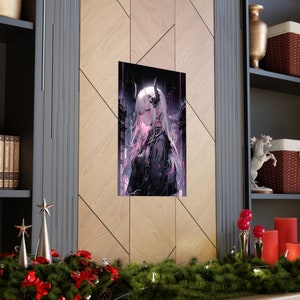 Anime girl art poster anime art print anime waifu poster demon girl art print Japanese art poster manga poster anime home decor wall print image 4