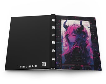 Anime Kunst Journal Anime Mädchen Notizbuch Anime Geschenk Traum Journal Dämonen Kunst Anime Geschenk für Mädchen Anime waifu Journal Japanische Kunst Journal