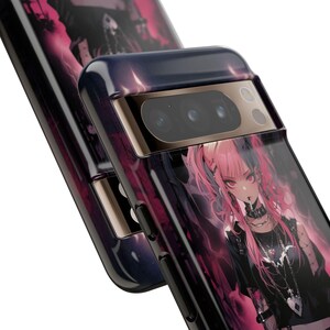 Punk Girl Anime Android Phone Case - Punk Waifu Kawaii Aesthetic | Anime Android Tough Case for Samsung s24 Ultra and Google Pixel 8 Pro + image 8
