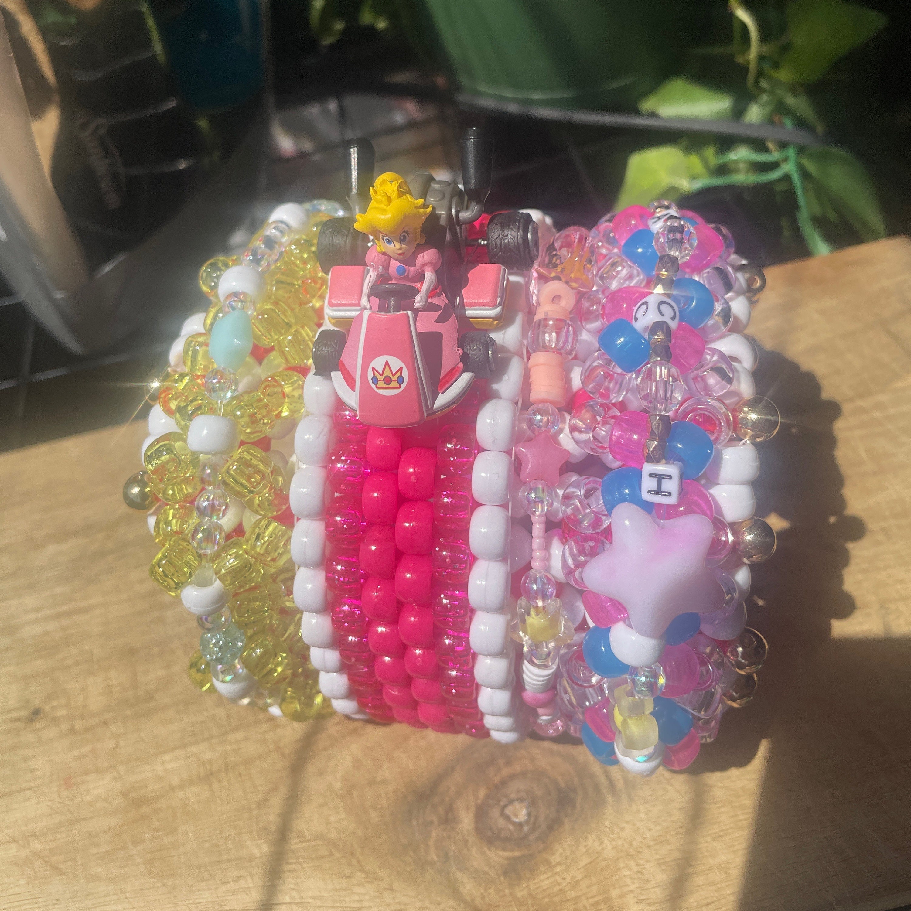 3 Mario Themed Kandi Bracelets, Perler Kandi, Rave Jewelry, Festival Jewelry