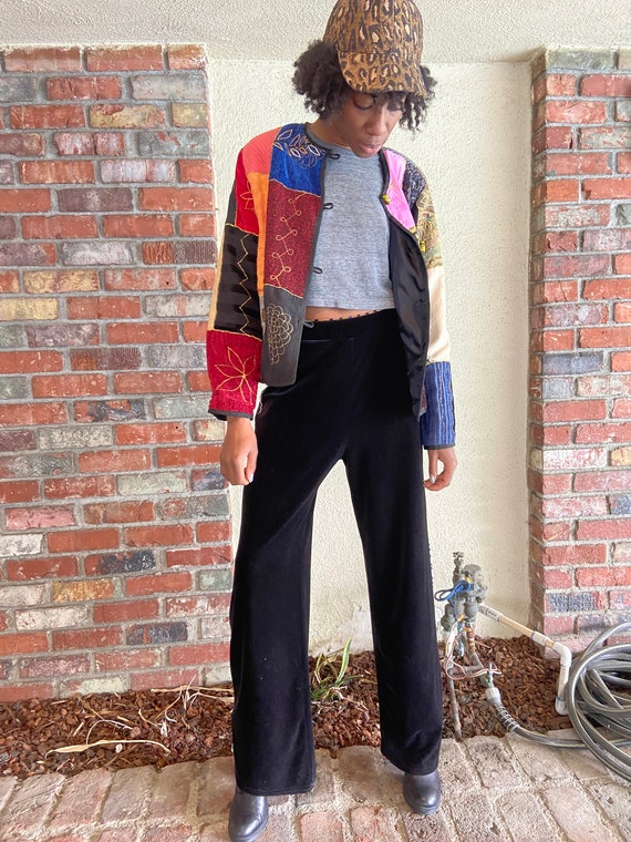 90s Vintage | Women's Patchwork Jacket | Quilted … - image 3